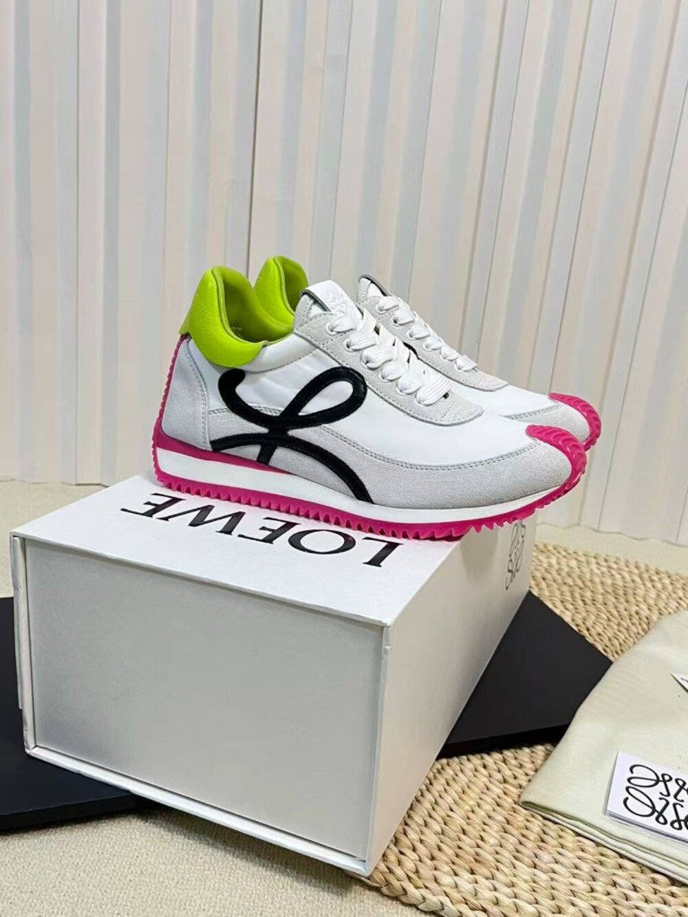 Authentic Loewe women's pink sneakers